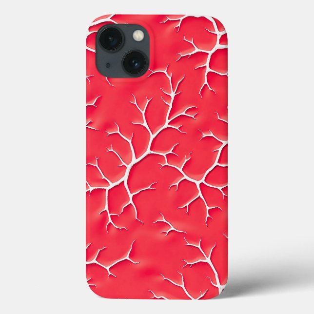 Coques Case-Mate iPhone Red Salsa Branch Pattern iPhone Case (Verso)