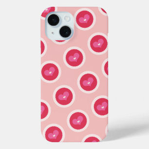 Coque Pour iPhone 15 Red Scalloped Cute Love Hearts Saint Valentin