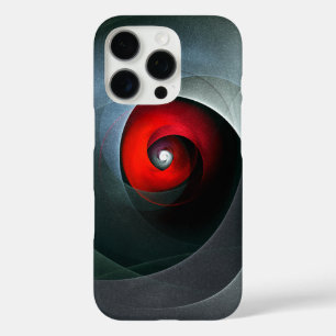 Coque iPhone 16 Pro Red Swirl Artistique moderne Art Abstrait Motif #1