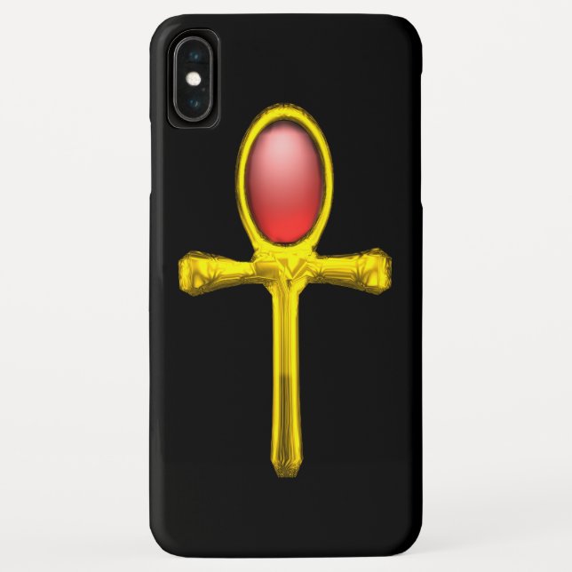 COQUES Case-Mate iPhone RED TALISMAN /GOLD EGYPTIAN ANKH (Dos)