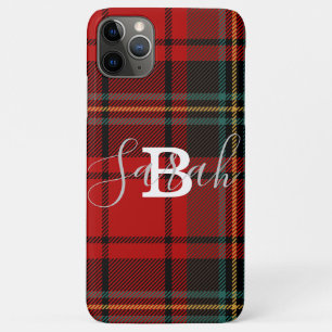 Case-Mate iPhone Case Red Tartan Plaid À damiers Scotland Nom du monogra
