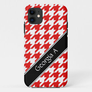 Coques Pour iPhone Red & White Houndstooth personnalisé iPhone 5 Coqu
