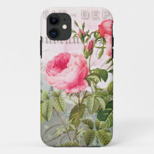 Coque iPhone 11 Redoute Rose français Accent Shabby iPone 5/5S Cou