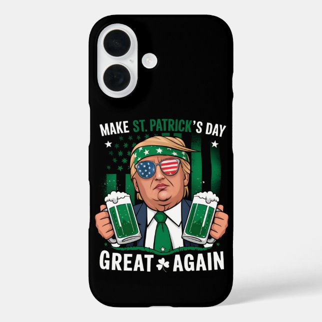 Coques Case-Mate iPhone Refaire éclater la Saint-Patrick Irlande Trump (Verso)