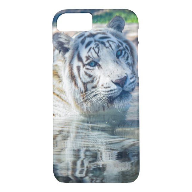 Coques Case-Mate iPhone Réflexion blanche de tigre (Dos)