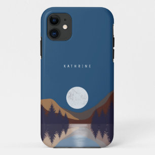 Case-Mate iPhone Case Réflexion de la lune de la forêt Abstraite rustiqu