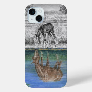 Coque Case-Mate iPhone Réflexion de l'eau du poulal du cheval