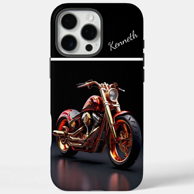 Coques Case-Mate iPhone Réflexion de moto d'or (Verso)