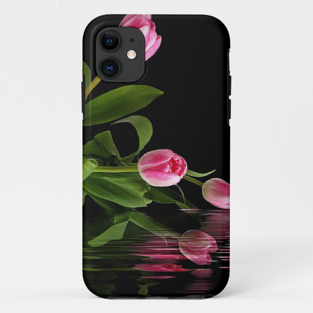 Coques Case-Mate iPhone Réflexion de tulipe (Dos)