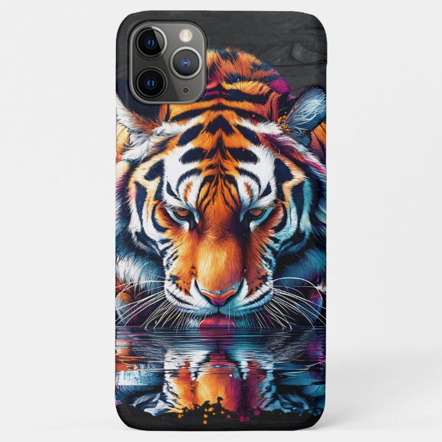 Coques Case-Mate iPhone Réflexion du tigre buvant de l'eau (Dos)