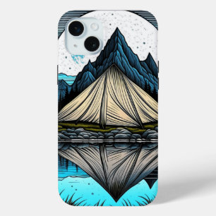 Coque Case-Mate iPhone Réflexion d'une tente sur le lac dans les montagne