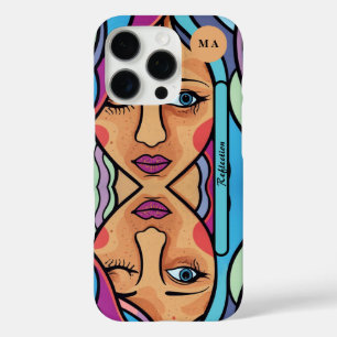 Coque iPhone 16 Pro Réflexion nom monogramme personnalisé
