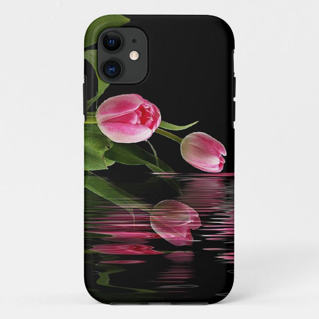 Coques Case-Mate iPhone Réflexion Tulipe rose (Dos)
