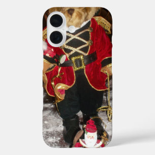 Coques iPhone 16 Regal Christmas Teddy Bear Holiday Art Imprimer