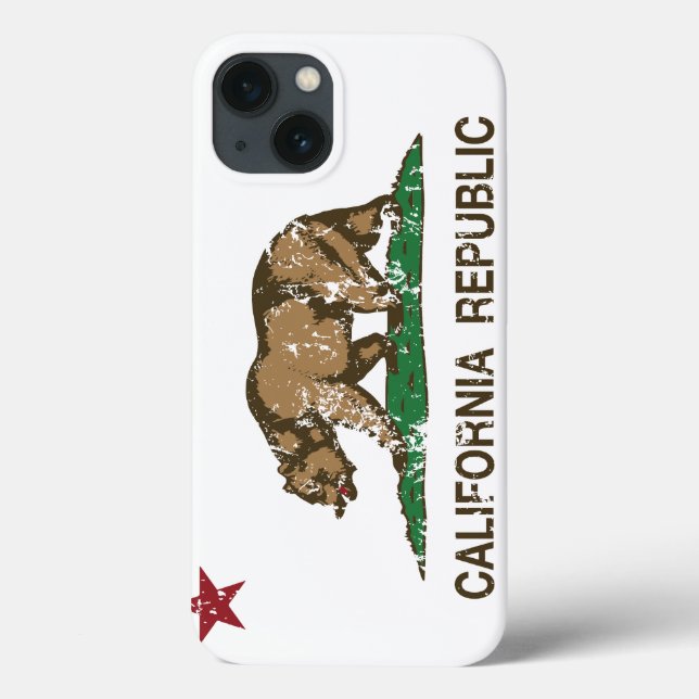Coques Case-Mate iPhone Regard affligé par drapeau de République de la Cal (Verso)