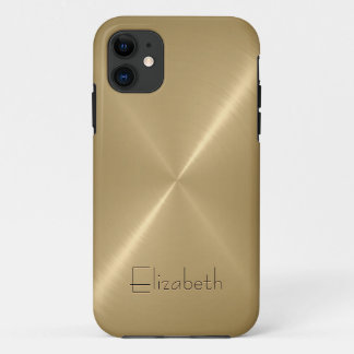 Coque Case-Mate iPhone Regard en métal d'acier inoxydable d'or jaune