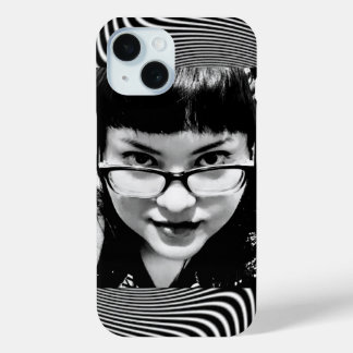 Coque Case-Mate iPhone regard hypnotique en noir et blanc