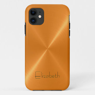 Coque Case-Mate Pour iPhone Regard orange en métal d'acier inoxydable
