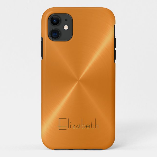 Coques Case-Mate iPhone Regard orange en métal d'acier inoxydable (Dos)