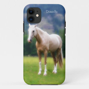 Coque iPhone 11 Regard peint par cheval mou rêveur de palomino