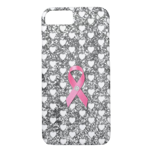Coques Case-Mate iPhone Regard rose de parties scintillantes d'argent de (Dos)