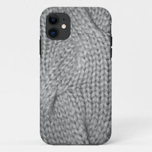 Coque Case-Mate iPhone Regard tricoté par chandail gris, cas de l'iPhone