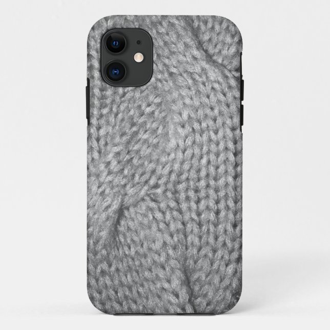 Coques Case-Mate iPhone Regard tricoté par chandail gris, cas de l'iPhone (Dos)