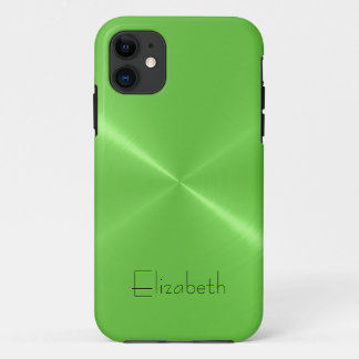Case-Mate iPhone Case Regard vert clair en métal d'acier inoxydable