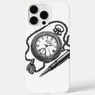 Coque iPhone 16 Pro Max Regarder la pochette vintage et l'illustration de