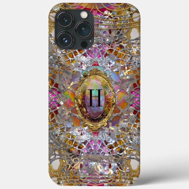 Coques Case-Mate iPhone Regardez dans kaléidoscope Elegant Monogramme (Verso)