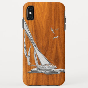 Coque Case-Mate iPhone Regatta Bateau à voile sur le Teak Veneer Style