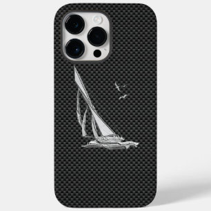 Coque Case-Mate iPhone Regatta Sailboat on Carbon Fiber Style