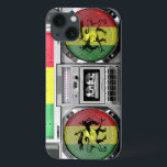 Coque Case-Mate iPhone reggae de boombox<br><div class="desc">Design unique et original pour un cadeau cool.</div>