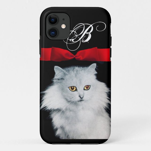 COQUES Case-Mate iPhone REINE DE CHAUSSURES BLANCHES AVEC MONOGRAMME ROUGE (Dos)