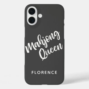 Coque Pour iPhone 16 Plus Reine de Mahjong Personnalisée