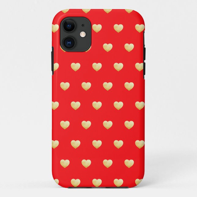 Coques Case-Mate iPhone Reine des Coeurs Motif gothique rouge or (Dos)