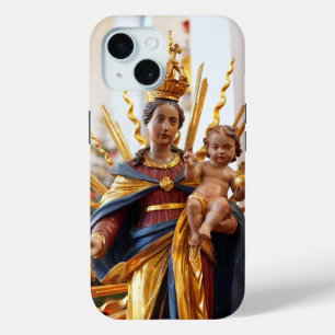 Coque Case-Mate iPhone Reine du Ciel Vierge Marie Bébé Jésus chrétien