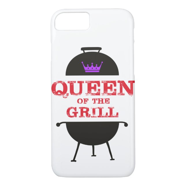 Coques Case-Mate iPhone Reine Du Grill, Rouge Couronne Violet (Dos)