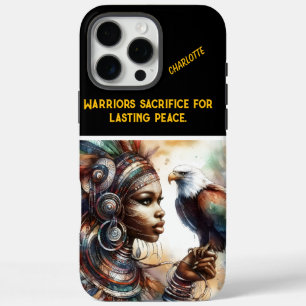Coque iPhone 16 Pro Max Reine guerrière vêtue d'aigle de force