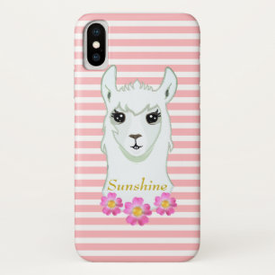 Case-Mate iPhone Case Reine Lama sur fond rose et blanc