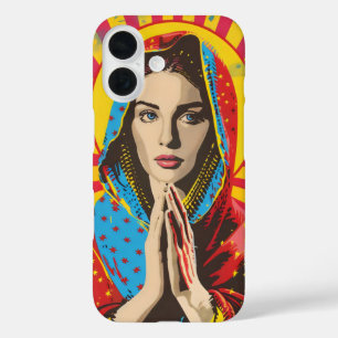 Coque Pour iPhone 16 Religion Sainte Marie Pop Art