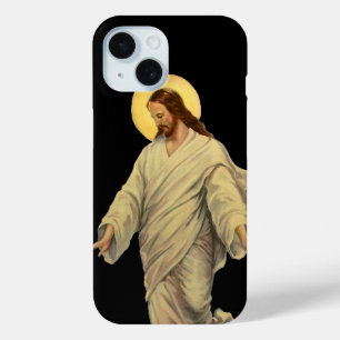 Coque Pour iPhone 15 Religion vintage, Jésus Christ marche sur l'eau