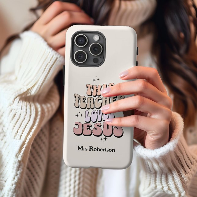 Coques Case-Mate iPhone Remerciement à l'enseignant de la foi rétro  (Créateur téléchargé)