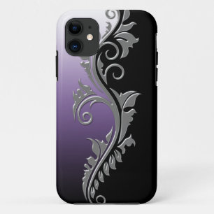 Coque Case-Mate iPhone Remous argenté noir pourpre Girly iPhone5