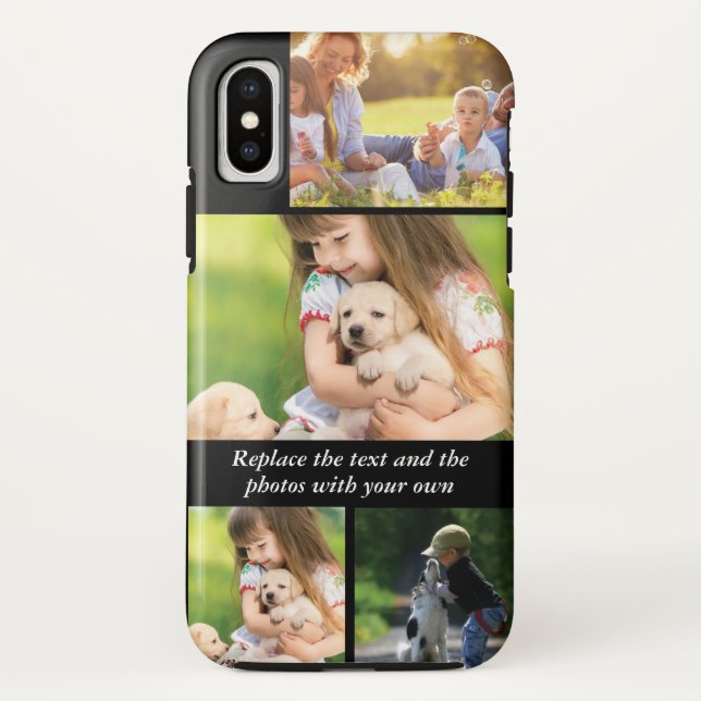 Coques Case-Mate iPhone Remplacez le texte et les photos par le vôtre (Dos)