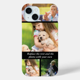 Coque Case-Mate iPhone Remplacez le texte et les photos par vos propres é