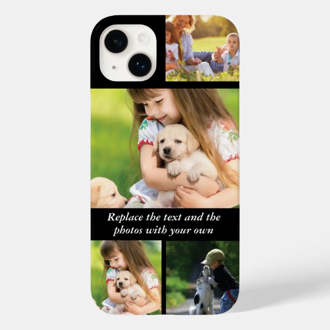 Coques Case-Mate iPhone Remplacez texte et photos par vos éléments (Verso)