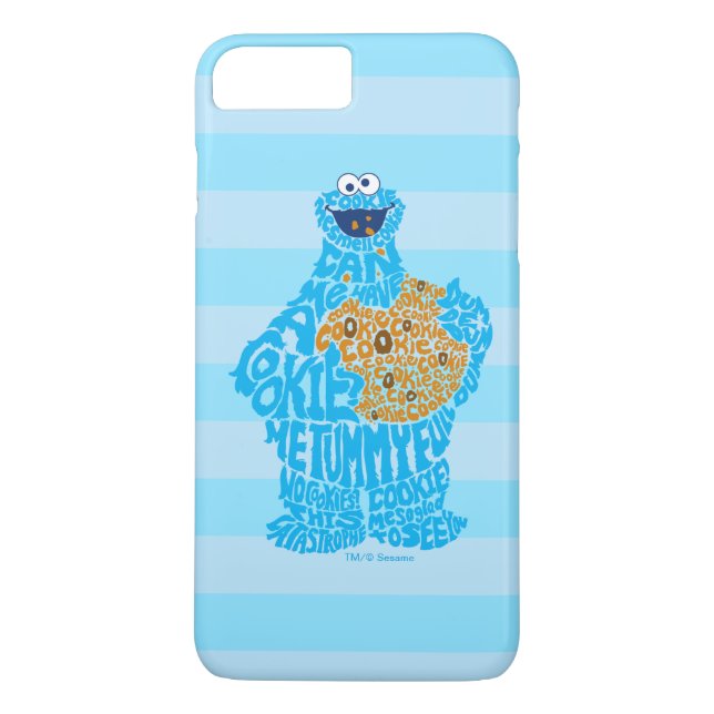 Coques Case-Mate iPhone Remplissage de motif Cookie Monster (Dos)