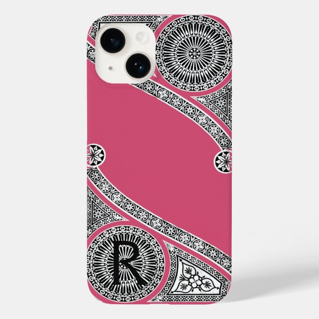 Coques Case-Mate iPhone RENAISSANCE ARCHITECTE Fraise Ice rose Monogramme (Verso)