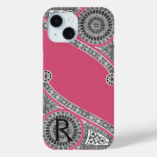 Coque Pour iPhone 15 RENAISSANCE ARCHITECTE Fraise Ice rose Monogramme